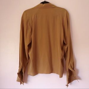 Vintage Tops - Vintage Cognac Silk Blouse Vintage Tops - Vintage Cognac Silk Blouse